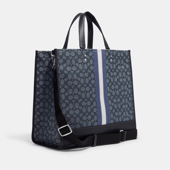 NWT Coach C8418 Dempsey Tote 40 In Signature Jacquard With Stripe - Picture 4 of 9